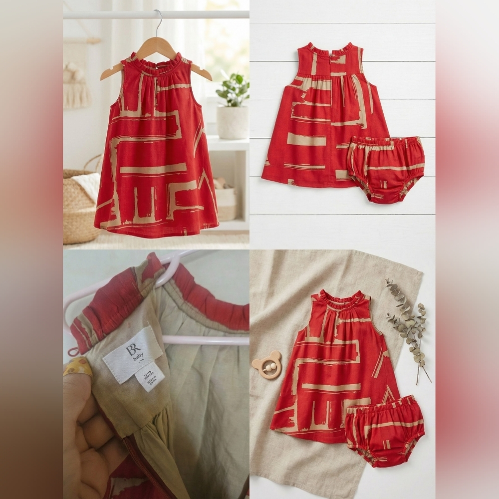 Banana Republic Red and Gold Kids Formal Dress